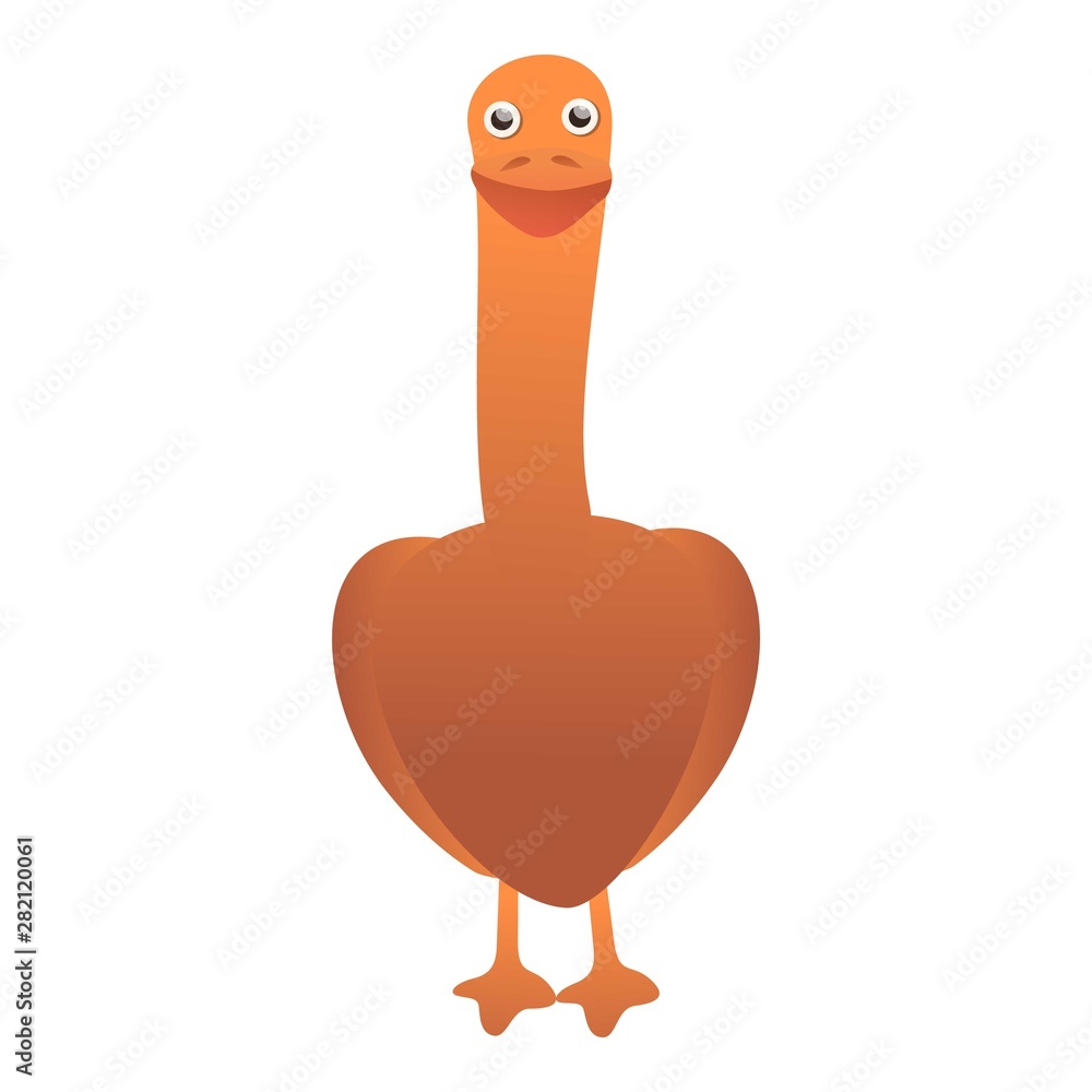 Poster goose smiling icon. cartoon of goose smiling vector icon for web design isolated on white background
