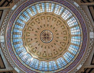 Mercado de Colon (Columbus Market), the historical public market n the city center of Valencia, Spain. It is one of the main works of the Valencian Art Nouveau