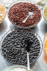 Ingredients used in Vietnamese Street Food arranged on a Stainless Steel Trolley