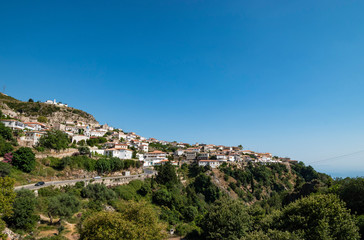 Fototapeta na wymiar View of Dhermi touristic village in Albania.