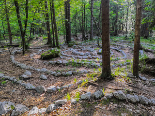 Artificial stone structure captured in Triglav National park