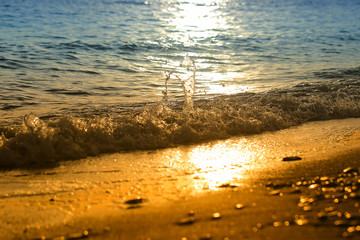 sea sky clouds on a bright Sunny day