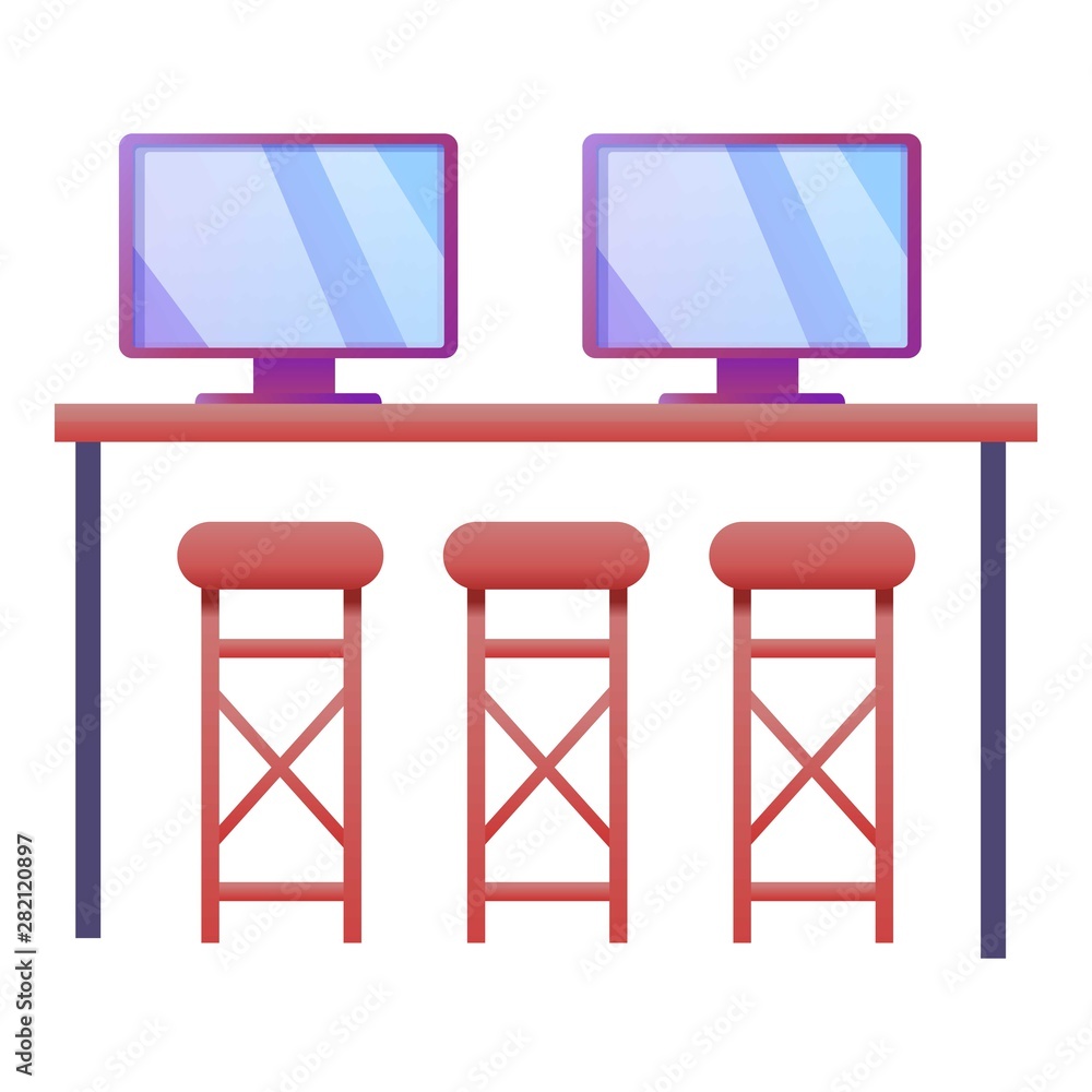 Aufkleber modern it desktop icon. cartoon of modern it desktop vector icon for web design isolated on white ba