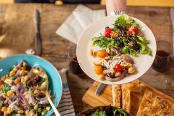 Pasta Plate over Spread