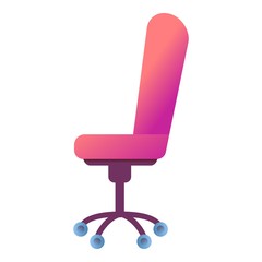 Desktop chair icon. Cartoon of desktop chair vector icon for web design isolated on white background