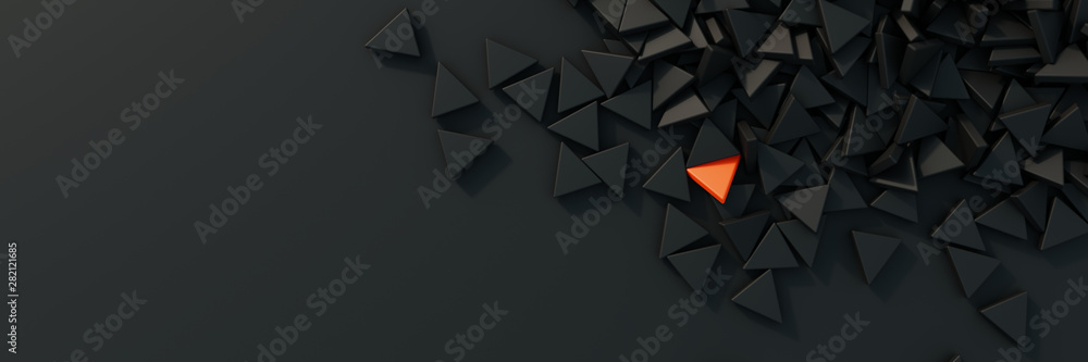 Poster feeling different; quality, human value and teamwork concepts. original 3d rendering.