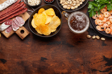 Draft beer and snacks