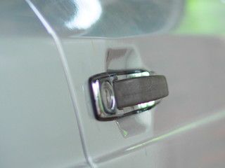 car key in keyhole