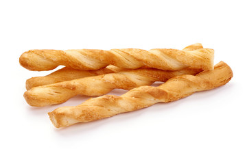 Cheese stick, Breadsticks with cheese, isolated on white background