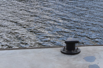 bollard with rope