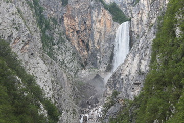 waterfall in mountains