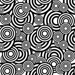 Seamless circle vector illustration background. Repeating geometric tiles. Concentric circles