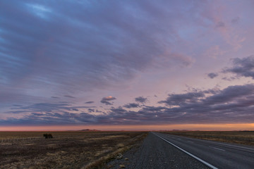 sky with clouds blue golden hour
