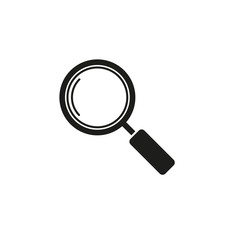 The magnifier icon. Vector illustration