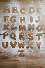 alphabet from cookies