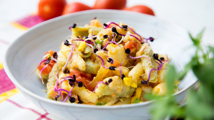 Summer Salad. Crab with avocado.