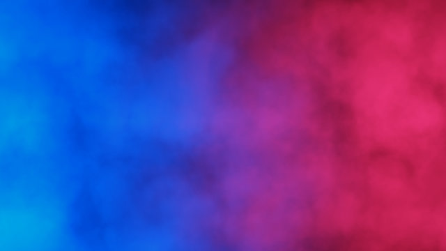 Blue and red abstract cloud of smoke pattern