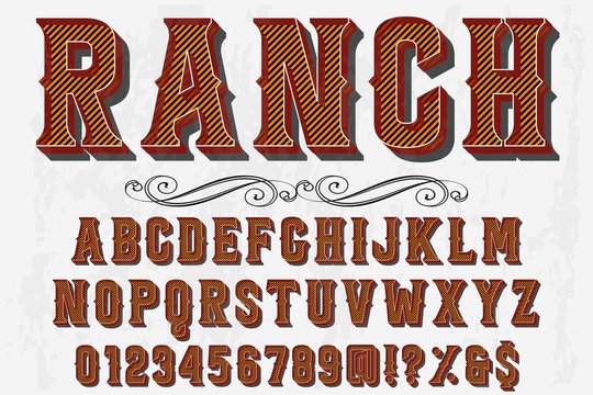 font handcrafted typeface vector vintage named vintage ranch