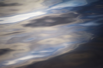 Abstract image created by waves on the water