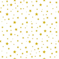 nahtloser hintergrund mit sternenmuster goldgelb © Freesia