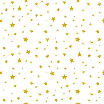 seamless background with stars pattern gold yellow