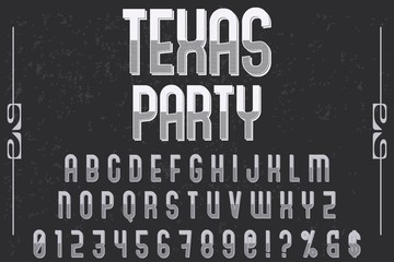 font handcrafted typeface vector vintage named vintage texas party