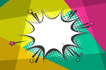 Comic-Buch geometrische Pop-Art-Sprechblase © Kapitosh