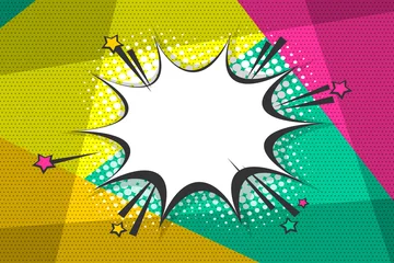 Comic-Buch geometrische Pop-Art-Sprechblase © Kapitosh