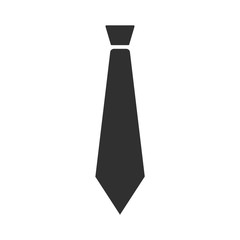 Tie icon isolated on white background. Vector illustration.