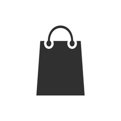 Shopping bg icon isolated on white background. Vector illustration.