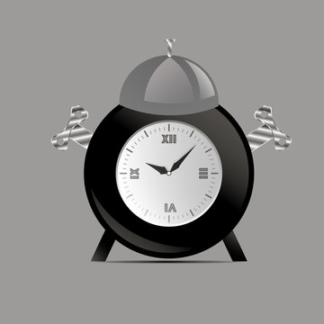 Vector clock with simple but unique design. Good for icon, logo and wallpers. Flat style for remind to wake up.
