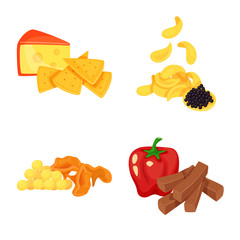 Isolated object of food and product icon. Set of food and party vector icon for stock.