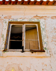 Fototapeta na wymiar Old Wooden Window Frame