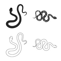 Isolated object of mammal and danger icon. Collection of mammal and medicine vector icon for stock.