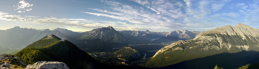 Fototapeta premium Beautiful view of the mountains around Banff Gondola in the Rocky Mountains, Banff National Park, Alberta, Canada.