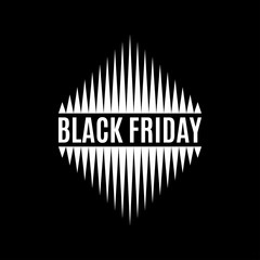 Black Friday banner, label or icon. Sale and discount design template. Vector illustration.
