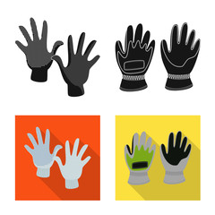 Obraz premium Vector design of silhouette and safety sign. Set of silhouette and comfort stock symbol for web.