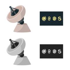 Vector illustration of astronomy and technology icon. Collection of astronomy and sky stock vector illustration.