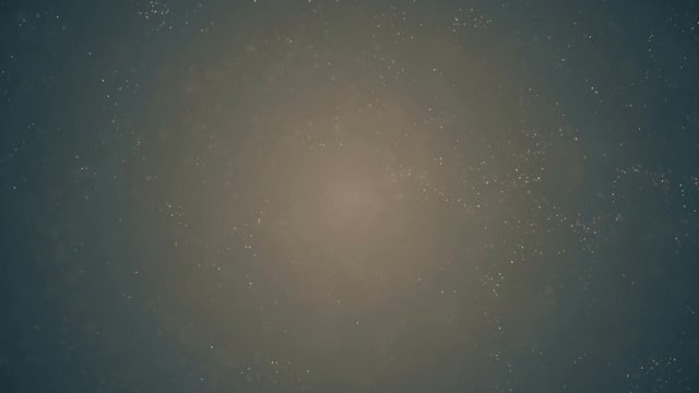 Natural Organic Dust Particles Floating On Black Background. Glittering Sparkling Particles Randomly Spin In The Air With Bokeh. White Dynamic Particles With Slow Motion. Particles Shimmering In Space