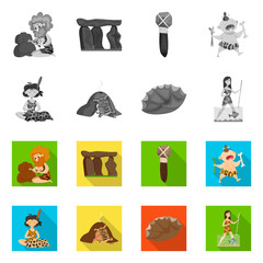Fototapeta premium Vector illustration of evolution and prehistory icon. Set of evolution and development stock symbol for web.