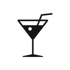 Cocktail vector icon, drink icon