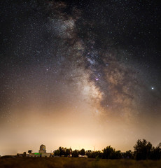 The Milky Way above an Astronomic Observatory.