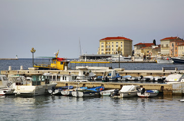 Fototapeta na wymiar Port in Porec. Croatia