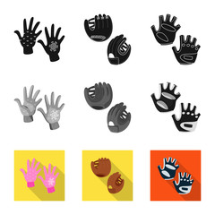 Vector illustration of silhouette and safety logo. Set of silhouette and comfort vector icon for stock.