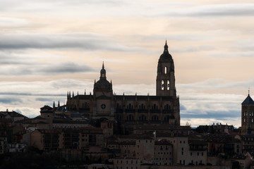 Obraz premium The cathedral of Segovia, Spain and the tallest Gothic cathedral of Spain