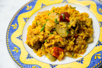 Original grandma's rice recipe. Paella spanish.