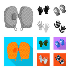 Isolated object of silhouette and safety symbol. Set of silhouette and comfort stock symbol for web.