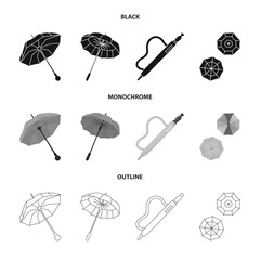 Isolated object of protection and closed sign. Set of protection and rainy stock vector illustration.