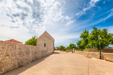 Street of the Nin historic town in the Zadar County of Croatia, Europe.