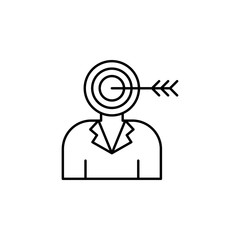 Customer, target, arrow icon. Element of consumer behavior line icon